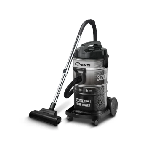 Conti Vacuum Cleaner 3200W Metal Drum Gray, Powerful Copper Motor, 29L Capacity Conti Vacuum Cleaner 3200W Metal Drum Gray, Powerful Copper Motor, 29L Capacity
