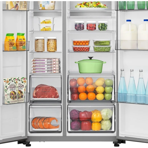 Hisense RS3N668SAI3 Side-by-Side Refrigerator Stainless Steel 668L A+ Energy Rated - HISENSE - Image 3