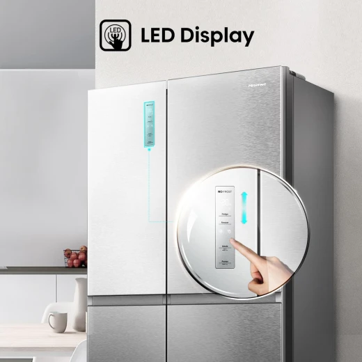 Hisense RS3N668SAI3 Side-by-Side Refrigerator Stainless Steel 668L A+ Energy Rated - HISENSE - Image 6