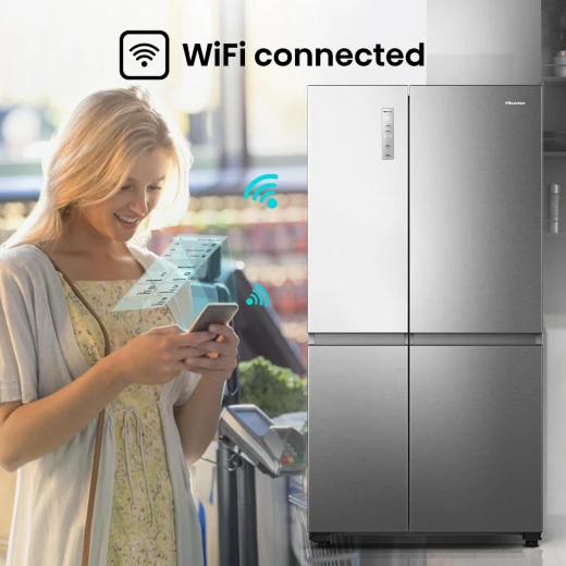 Hisense RS3N668SAI3 Side-by-Side Refrigerator Stainless Steel 668L A+ Energy Rated - HISENSE - Image 7