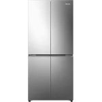 RQ5G470SBS3- ثلاجة بفريزر Cross Door American سعة 457 لترًا، My Fresh Choice، خالية من الصقيع، تدفق هواء متعدد، تبريد ثنائي التقنية، نظام تبريد سفلي، زجاج فضي، ضمان ضاغط لمدة عام كامل و5 سنوات من هايسينس - هيسنس
