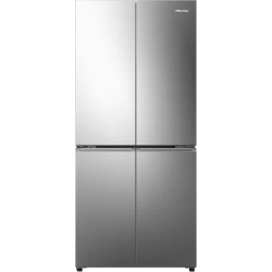 RQ5G470SBS3- ثلاجة بفريزر Cross Door American سعة 457 لترًا، My Fresh Choice، خالية من الصقيع، تدفق هواء متعدد، تبريد ثنائي التقنية، نظام تبريد سفلي، زجاج فضي، ضمان ضاغط لمدة عام كامل و5 سنوات من هايسينس