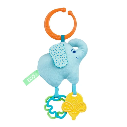 Chicco Elephant On The Go Baby Toy, Eco-Friendly Doudou Attachment, Recycled Materials - Chicco - Image 2