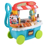 PLAYGO Mobile Cafe Cart Toy Set, 32 Pieces, Realistic Design, 2+ Years - PlayGo