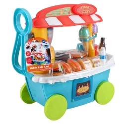 PLAYGO Mobile Cafe Cart Toy Set, 32 Pieces, Realistic Design, 2+ Years