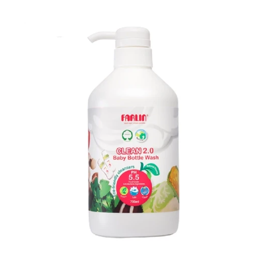 Farlin Clean 2.0 Bottle Wash Combo Set Plant Based Cleanser, Eco Friendly, 500ml - Farlin - Image 2