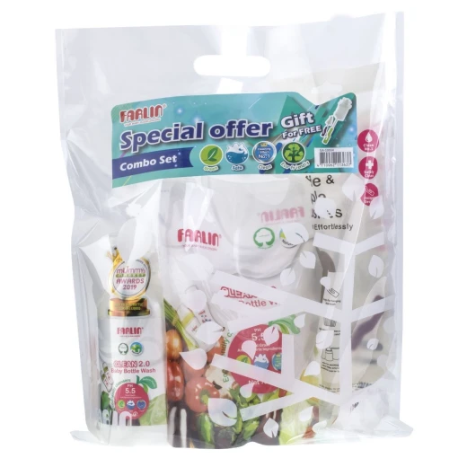 Farlin Clean 2.0 Bottle Wash Combo Set Plant Based Cleanser, Eco Friendly, 500ml - Farlin - Image 3