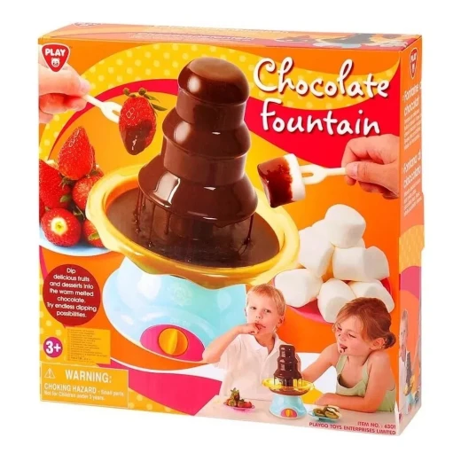 Playgo Chocolate Fountain Machine for Kids, Easy to Use, Fun Dessert Maker, Plastic, 18x8x25 cm