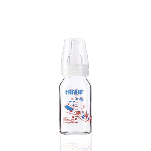 Farlin α-33 Glass Baby Bottle 120ml Heat Resistant BoroSilicate Glass Farlin α-33 Glass Baby Bottle 120ml Heat Resistant BoroSilicate Glass