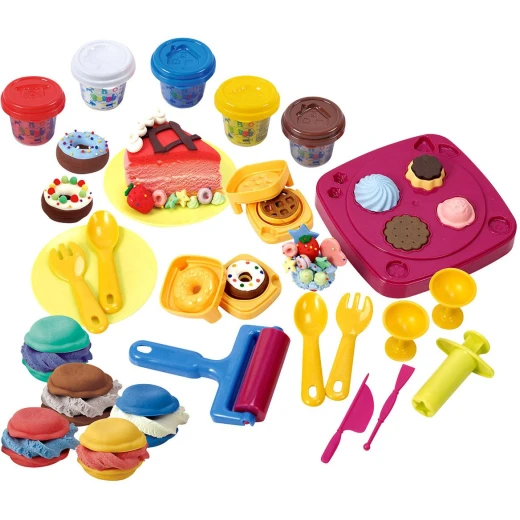 Playgo Sweets Ice Cream Clay Set 6 Clay Pots Multi-Color Creative Toy - PlayGo - Image 2