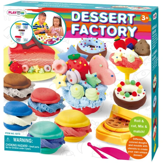 Playgo Sweets Ice Cream Clay Set 6 Clay Pots Multi-Color Creative Toy Playgo Sweets Ice Cream Clay Set 6 Clay Pots Multi-Color Creative Toy