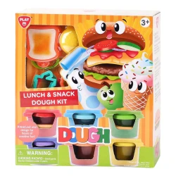 Playgo Lunch and Candy Clay Set 6 Clay Pots Cookie Cutters for Kids