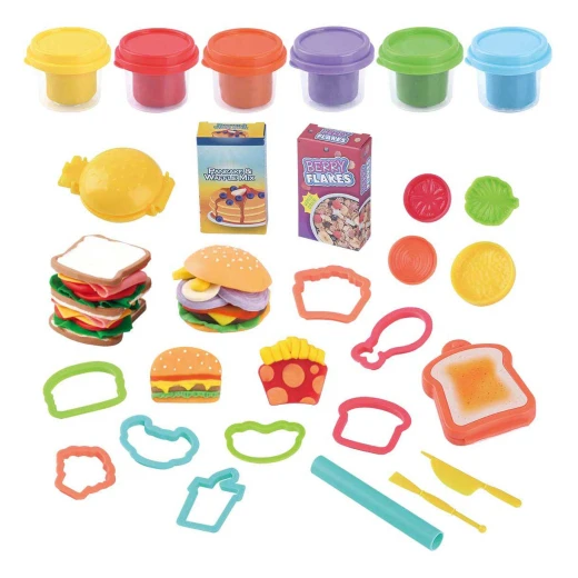 Playgo Lunch and Candy Clay Set 6 Clay Pots Cookie Cutters for Kids - PlayGo - Image 2