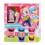Playgo Hairdresser Clay Set for Kids, 6 Clay Pots, Multi-Color, Ages 3+ - PlayGo