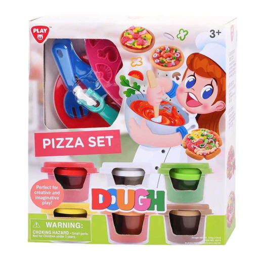 Playgo Pizza Clay Set Creative Modeling Kit 6 Clay Pots, Molds, Roller, and Pizza Box Playgo Pizza Clay Set Creative Modeling Kit 6 Clay Pots, Molds, Roller, and Pizza Box