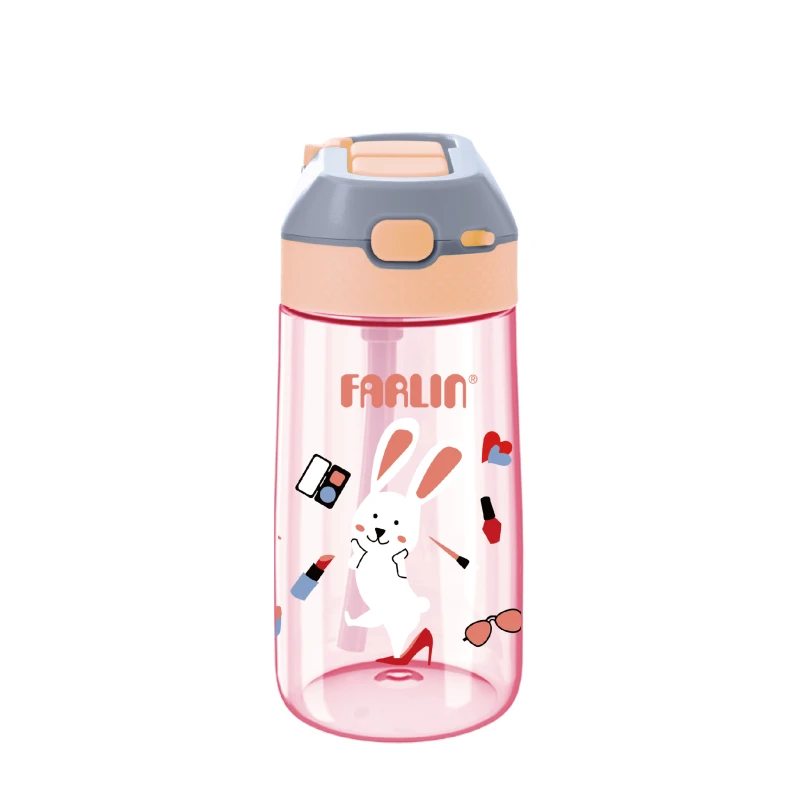 Farlin Tritan Drinking Cup 400ml with Carry Loop One Press Button Safety Lock and Hygienic Spout Shield - Farlin
