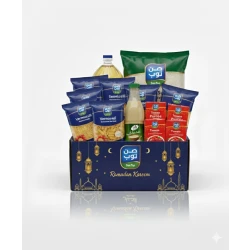 Ramadan Food Package – Rice 3.5 kg, Sugar 1 kg, Pasta 150 g, Sunflower Oil 1 liter, Tahini 900 g, and Tomato Paste x 4 135 g