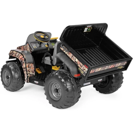 لعبة ركوب كهربائية للأطفال جون دير HPX Camo تعمل بالبطارية مع سرعتين للأمام، وقيادة للخلف، وأضواء أمامية عاملة، وأصوات واقعية للأطفال من سن 3 إلى 7 سنوات - Image 5