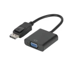 محول كابل HDMI إلى VGA أسود، يحول HDMI إلى VGA لأجهزة الكمبيوتر المحمولة، وأجهزة العرض، والمزيد
