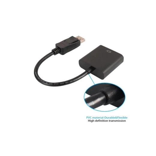 محول كابل HDMI إلى VGA أسود، يحول HDMI إلى VGA لأجهزة الكمبيوتر المحمولة، وأجهزة العرض، والمزيد - Image 2