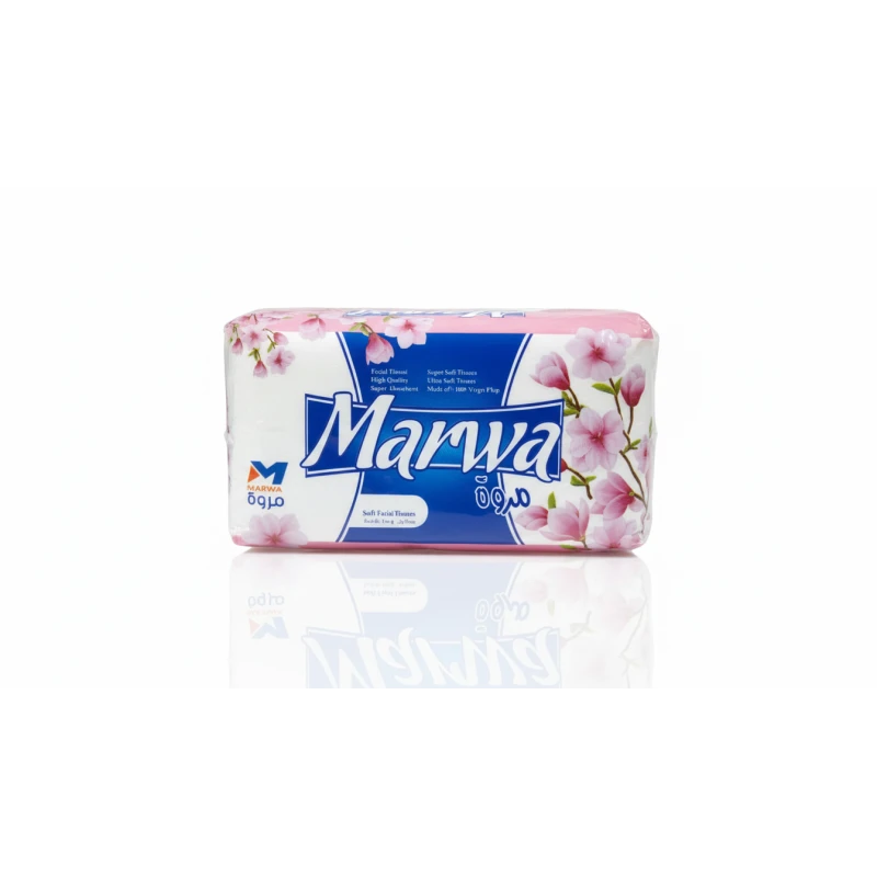 Marwa Super Soft Facial Tissues - 100% Virgin Pulp (High Quality & Super Absorbent) - Marwa