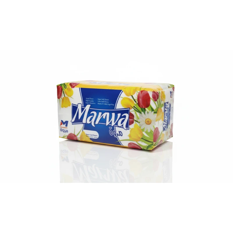 Marwa Soft Facial Tissues - 100% Virgin Pulp (High Quality & Super Absorbent) - Marwa
