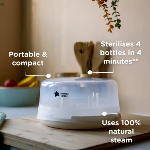 Tommee Tippee Microwave Baby Bottle Sterilizer, Fast Sterilization, BPA Free - Tommee Tippee - Image 5