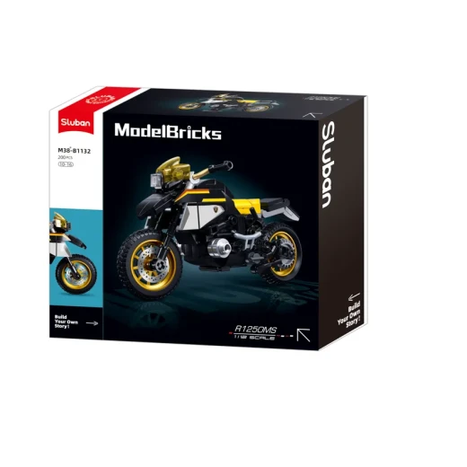 مجموعة مكعبات بناء دراجة نارية سلوبان R1250 GS، 200 قطعة، موديل M38-B1132، مقياس 1:12 مجموعة مكعبات بناء دراجة نارية سلوبان R1250 GS، 200 قطعة، موديل M38-B1132، مقياس 1:12