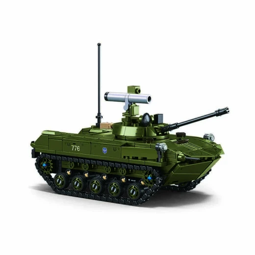 مجموعة بناء دبابة Sluban Modelbricks BMD-2S عسكرية للجيش 530 قطعة 3 مجسمات صغيرة - Sluban - Image 5