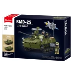 مجموعة بناء دبابة Sluban Modelbricks BMD-2S عسكرية للجيش 530 قطعة 3 مجسمات صغيرة - Sluban