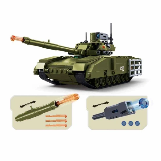 طقم مكعبات بناء دبابة أرماتا من سلوبان M38-B1253 عسكرية 319 قطعة - Sluban - Image 4