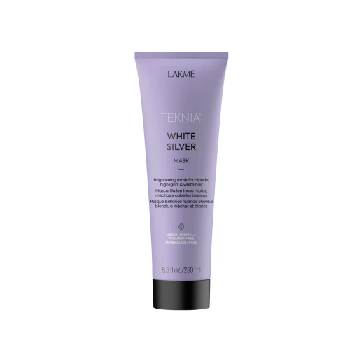 Lakme Teknia White Silver Hair Mask 250ml, Neutralizes Yellow Tones, Brightens Blonde Hair