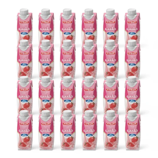 Hammoudeh Strawberry Flavored Milk, Creamy & Refreshing, Pack of 24 Bottles x 250ml Each, Ideal for Kids & Adults, Convenient Single Serve Portions Hammoudeh Strawberry Flavored Milk, Creamy & Refreshing, Pack of 24 Bottles x 250ml Each, Ideal for Kids & Adults, Convenient Single Serve Portions