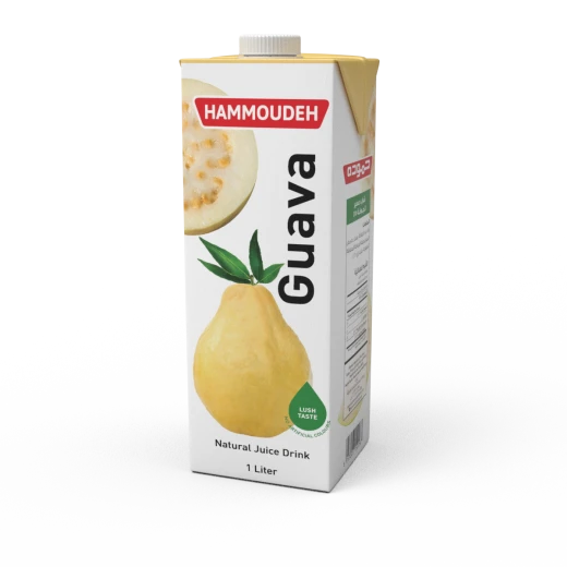Hammoudeh Guava Nectar Juice 1 Liter: Experience the Tropical Refreshment of This Delicious Fruit Drink Perfect for Any Occasion x 10 Packs - Hammoudeh - Image 2