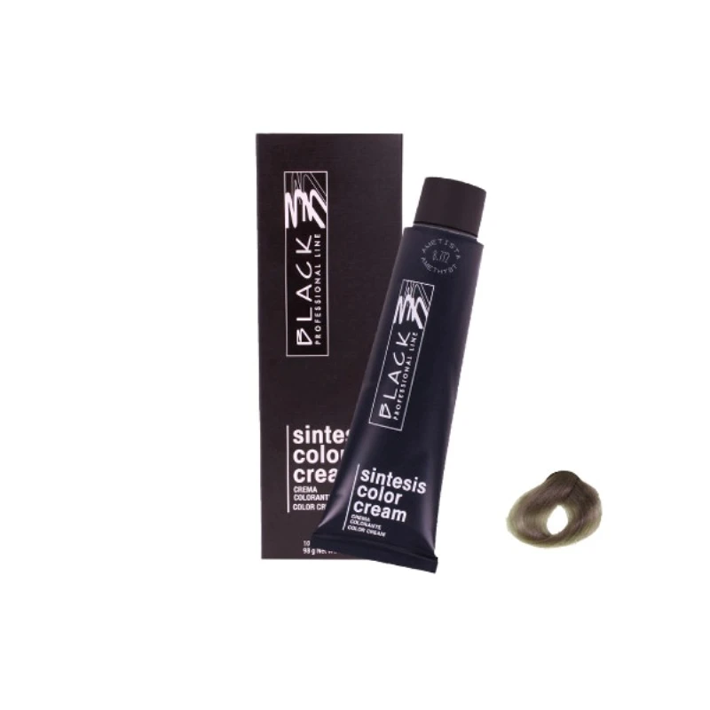 Black Professional Sintesis 0.11 Cenere Intenso Hair Dye 100ml: Long Lasting Gray Coverage, Ammonia Free Formula, Professional Salon Quality Hair Color, Up To 100% Gray Coverage