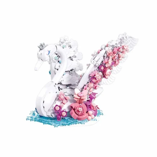 مجموعة مكعبات بناء سلافان بلييريد بجعات مع إضاءة 932 قطعة 30x16x30 سم - Sluban - Image 2
