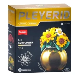 Sluban Pleyerid Sunflower Building Block Set M38-P8062, 288 Pieces, Flower and Plant Model