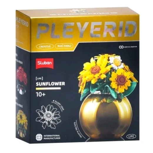 Sluban Pleyerid Sunflower Building Block Set M38-P8062, 288 Pieces, Flower and Plant Model Sluban Pleyerid Sunflower Building Block Set M38-P8062, 288 Pieces, Flower and Plant Model