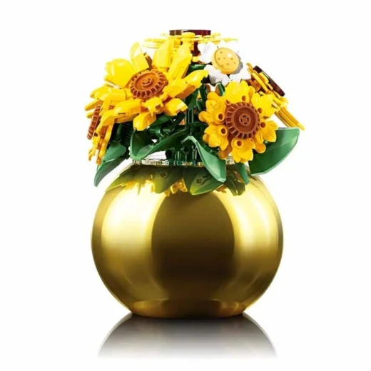 Sluban Pleyerid Sunflower Building Block Set M38-P8062, 288 Pieces, Flower and Plant Model - Sluban - Image 2