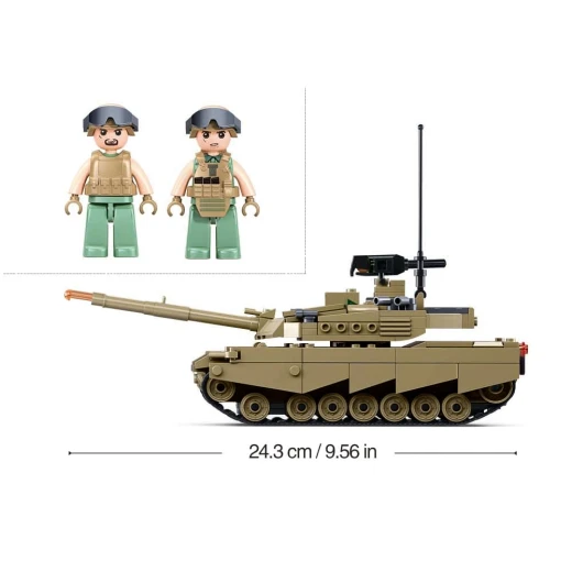 مجموعة مكعبات بناء دبابة الجيش سلوبان OEF M1XS عسكرية: 314 قطعة لتصميم إبداعي ولعب حرب واقعي. هدية مثالية للأطفال بعمر 6 سنوات فما فوق. - Sluban - Image 2