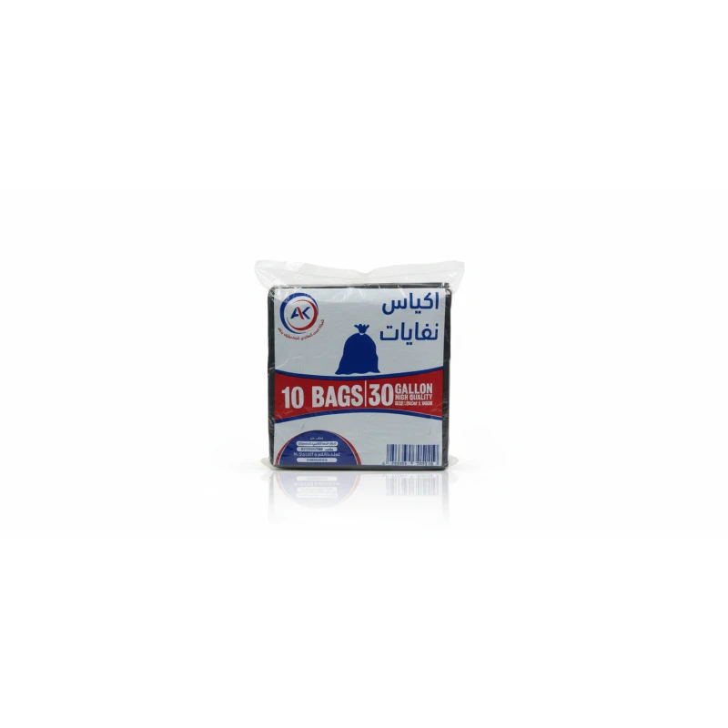 High-quality AK trash bags – 30-gallon capacity (10 bags) 80x90 cm – Superior durability for everyday use - Marwa