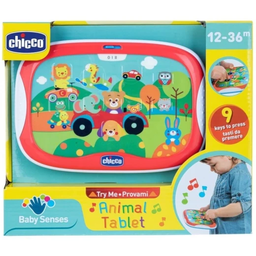 Chicco Animals Tablet Educational Toy for Babies, Colorful Sounds, 9 Buttons, Volume Control - Image 3