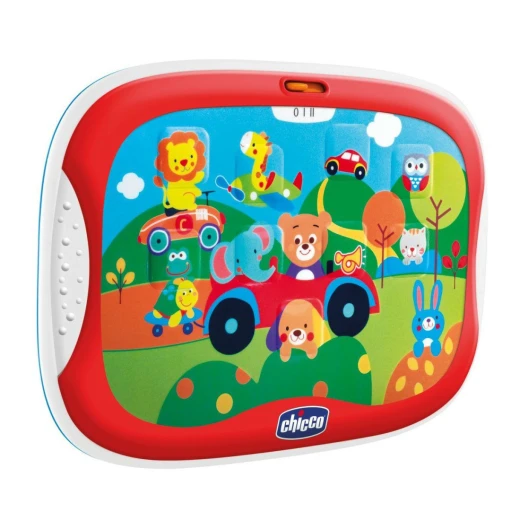 Chicco Animals Tablet Educational Toy for Babies, Colorful Sounds, 9 Buttons, Volume Control