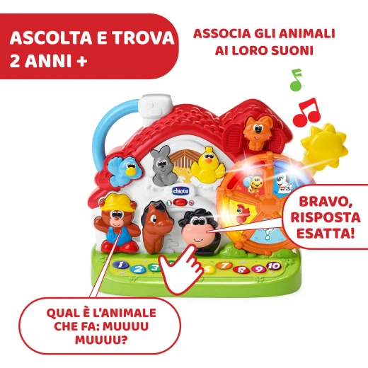 Chicco Nuova Fattoria Parlante Bilingual Educational Toy 1-4 Years Old - Image 2