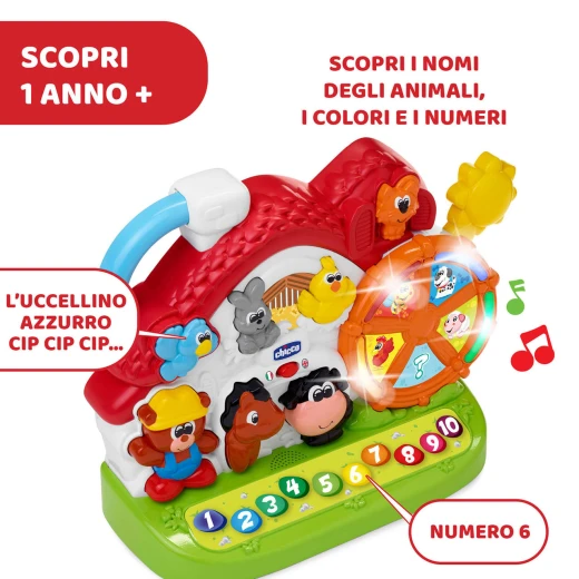 Chicco Nuova Fattoria Parlante Bilingual Educational Toy 1-4 Years Old - Image 4
