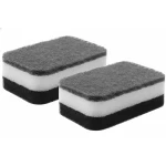 Kitchen Dishwashing Sponges,2Pack, Non-Scratch, Odor-Free, Black - Lolo Shop