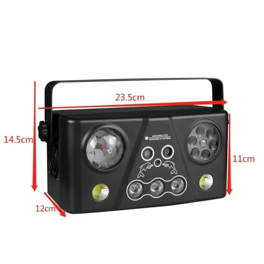 Mini 5in1 Super Party Light Magic Ball Laser Pattern Strobe Multifunctional Stage Light For Bar DJ Disco Birthday Party - Image 3