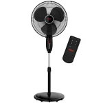 Tefal Stand Fan with Remote Control, Oscillating Feature for Wide Area Cooling, 3 Speed Settings, Timer Function, Black Finish, Suitable for Rooms up to 40 Square Meters