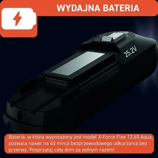 مكنسة تيفال X-Force Flex 12.60 أكوا اللاسلكية 2 في 1 مع ممسحة 150 واط - Image 8