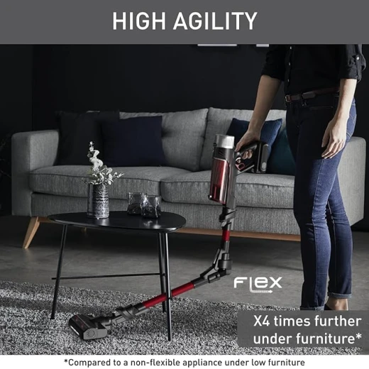 مكنسة كهربائية لاسلكية تيفال X-Force Flex 9.60 Animal، 100 واط، أنبوب مرن، إزالة شعر الحيوانات الأليفة - Image 3